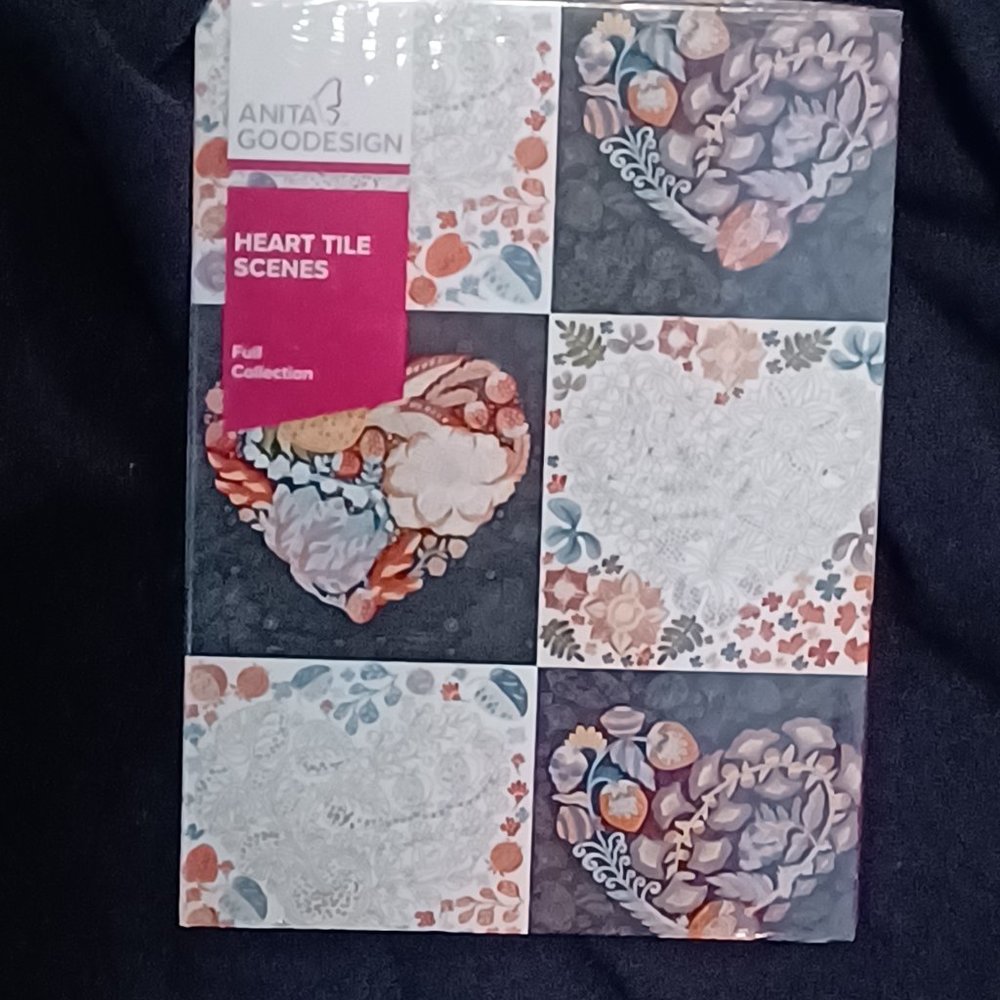 Machine Embroidery Design Heart Tile Scenes
